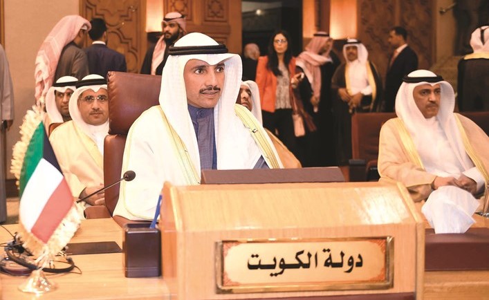 الرئيس مرزوق الغانم وخالد العتيبي﻿