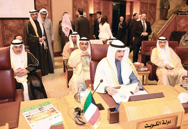 رئيس مجلس الأمة مرزوق الغانم مترئسا وفد الكويت في الجلسة العامة للمؤتمر الثالث للبرلمان العربي ورؤساء البرلمانات العربية في القاهرة       (ناصر عبدالسيد)