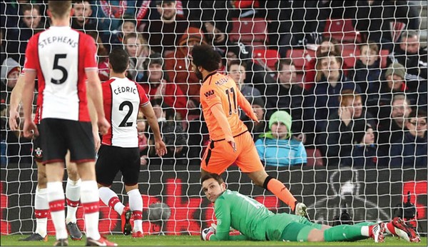  محمد صلاح يتألق من جديد ويحافظ على وصيف الهداف