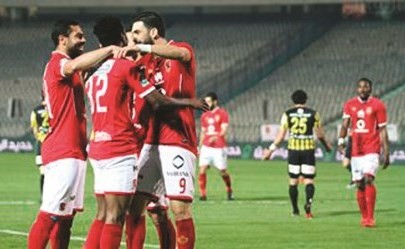 فرحة نجوم الأهلي بالفوز الكاسح﻿