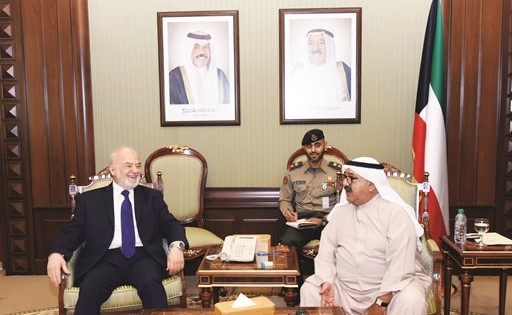 الشيخ ناصر صباح الأحمد مستقبلا وزير خارجية جمهورية العراق د. ابراهيم الجعفري	﻿