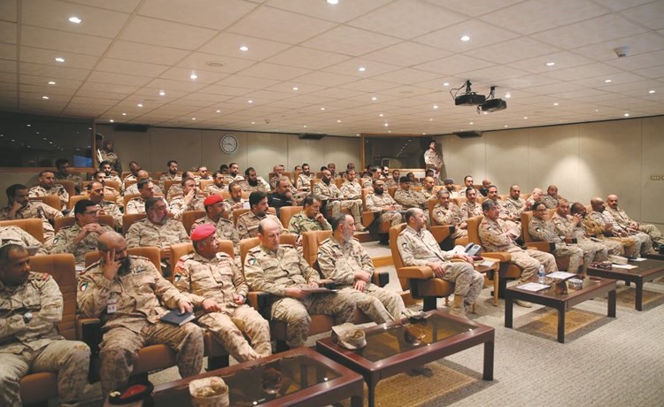 جانب من المشاركين في تمرين البيرق 7﻿