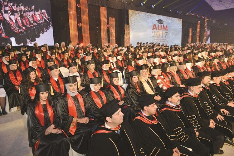 جامعة الشرق الأوسط الأميركية AUM احتفلت بتخرّج 814 طالباً وطالبة
