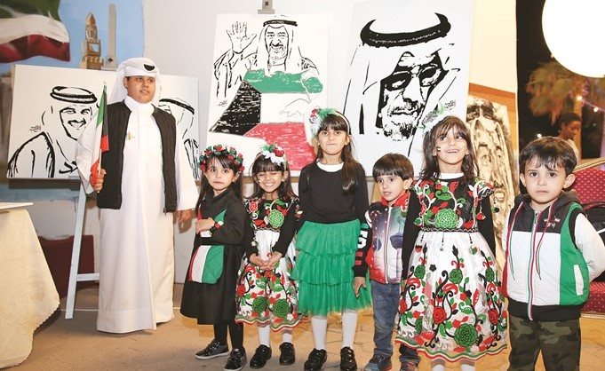 جانب من مشاركة دولة قطر في احتفالات الكويت الوطنية﻿