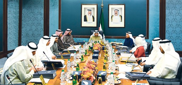 سمو الشيخ جابر المبارك مترئسا الاجتماع الأسبوعي لمجلس الوزراء