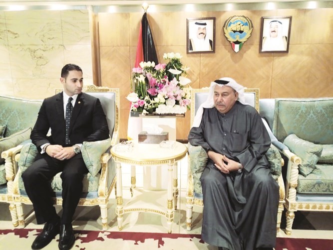 السفير محمد الذويخ مستقبلا أمين رئاسة الجمهورية المصرية المستشار حسام زعتر﻿