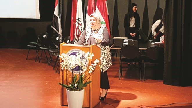 د.سعاد الزيد تلقي كلمة بعد تكريمها من قبل مجلس المرأة العربية	﻿