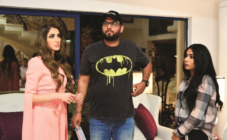 المخرج علي العلي مع روان المهدي﻿