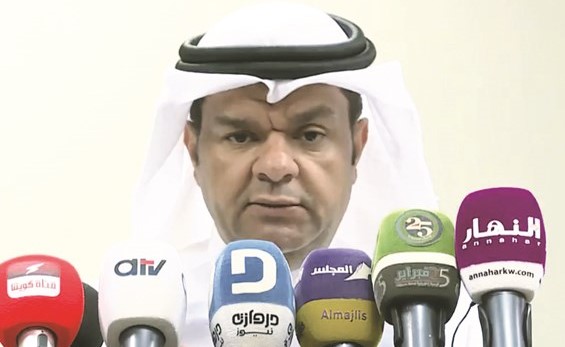 م.إبراهيم الناشي متحدثا خلال المؤتمر الصحافي﻿