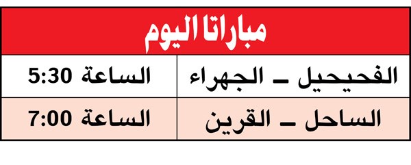 الفحيحيل والجهراء في انطلاق «أولى اليد»