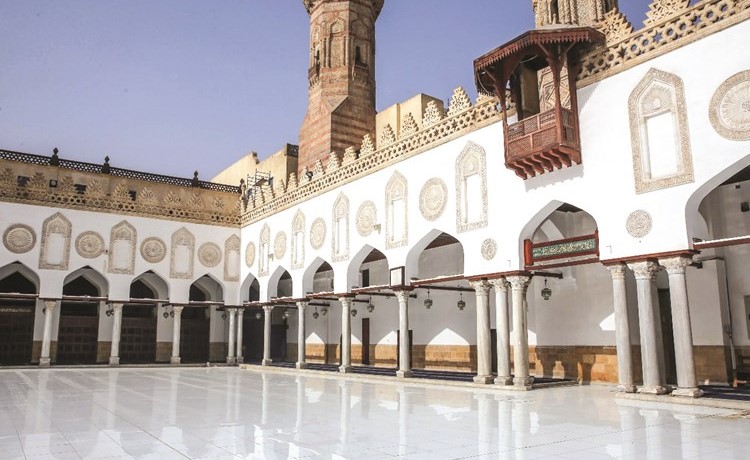 جامع الأزهر الشريف بعد أعمال التجديد﻿