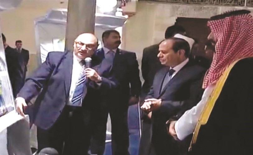 صاحب السمو الملكي الأمير محمد بن سلمان خلال زيارته لمشيخة الأزهر ولقائه د.أحمد الطيب﻿