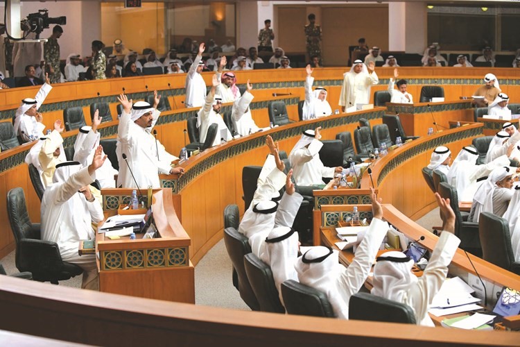 المجلس يصوت على أحد الاقتراحات﻿