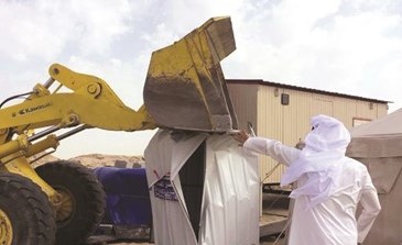 جانب من إزالة التعديات ﻿