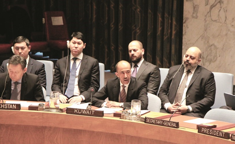 المستشار بدر المنيخ خلال كلمته﻿