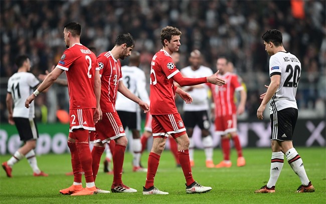 بايرن ميونيخ الى ربع نهائي دوري أبطال أوروبا بعد فوزه على بشكتاش التركي
