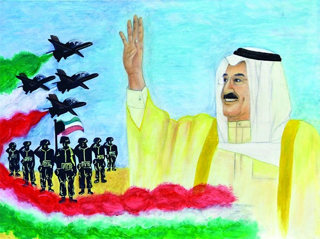 من اللوحات في المعرض