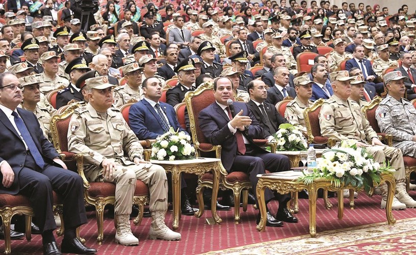 الرئيس عبدالفتاح السيسي خلال الندوة التثقيفية الـ27 للقوات المسلحة في ذكرى يوم الشهيد﻿