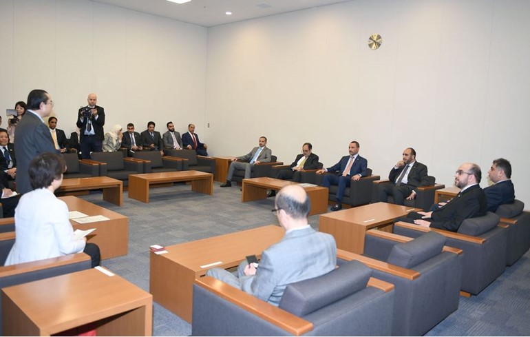 الغانم يناقش مع وفد الشعبة البرلمانية اليابانية تعديل بنود النظام الأساسي للاتحاد البرلماني الدولي