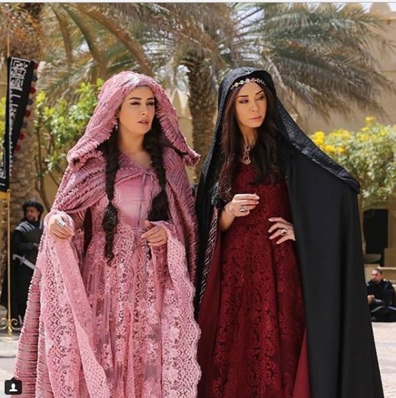 كندا حنا في كواليس مسلسل "هارون الرشيد"