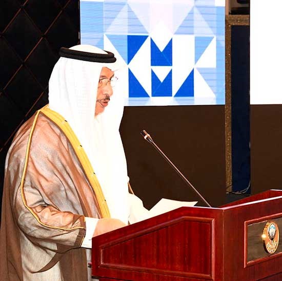 سمو رئيس مجلس الوزراء الشيخ جابر المبارك خلال كلمته بافتتاح الملتقى