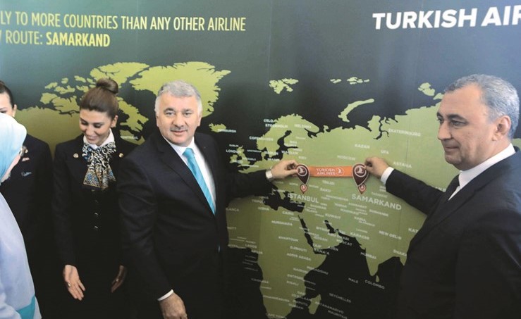 «التركية» تضيف «سمرقند» إلى شبكة رحلاتها الجوية