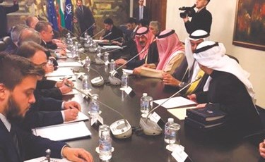 خالد الجارالله خلال المباحثات مع نظيره البلغاري﻿