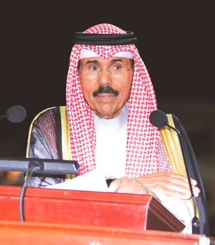 سمو ولي العهد الشيخ نواف الاحمد يلقي كلمته ﻿