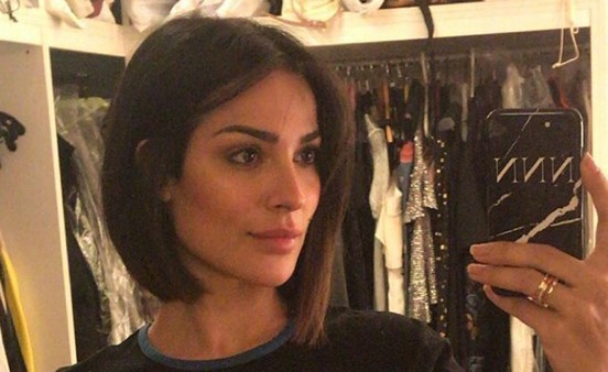 سيلفي نادين نسيب نجيم بعد تسريحتها الجديدة