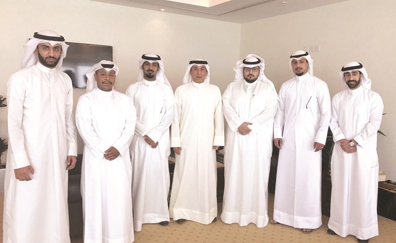 د.حامد العازمي مع وفد الاتحاد﻿