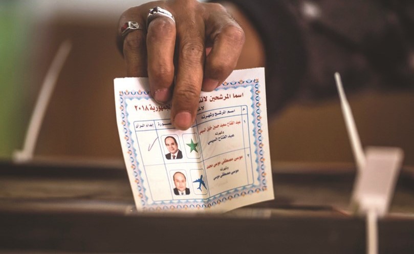 بطاقة اقتراع في اليوم الثاني من الانتخابات الرئاسية﻿