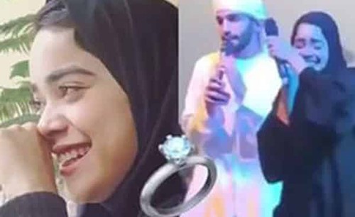 بالفيديو.. ممثل إماراتي يفاجئ زميلته الإعلامية ويتقدم لخطبتها على المسرح!