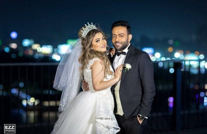  تامر عاشور وزوجته