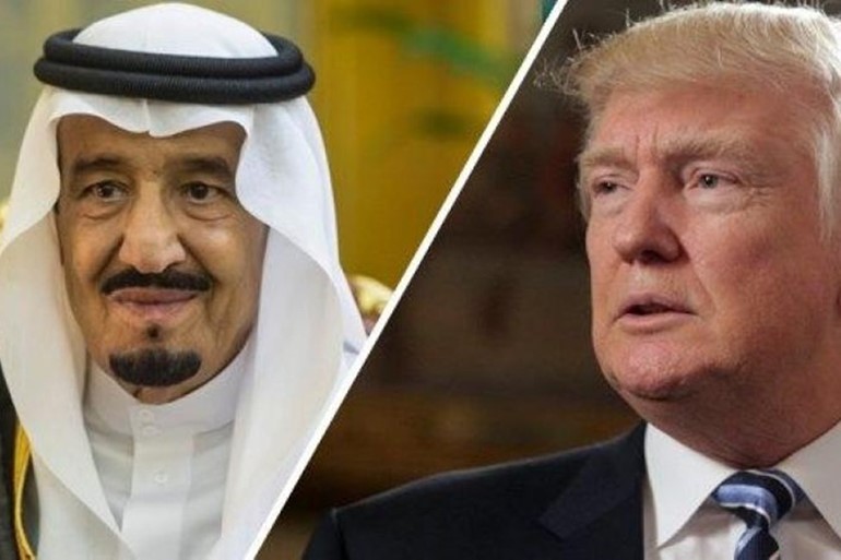 الملك سلمان وترامب بحثا عملية السلام في الشرق الأوسط