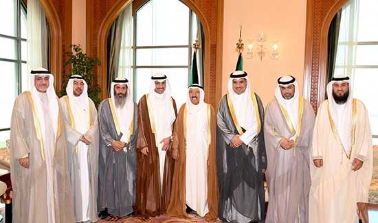 الأمير يستقبل الغانم وأعضاء الشعبتين البرلمانيتين المشاركين في "البرلماني الدولي والعربي"