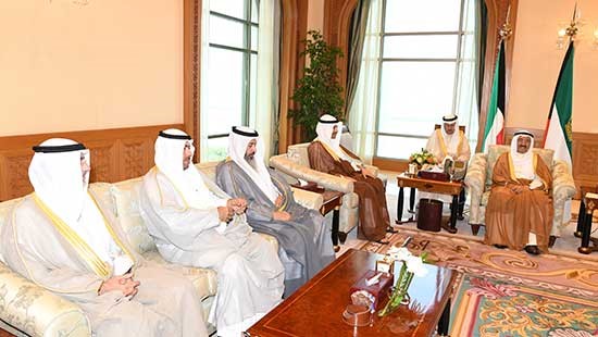 الأمير يستقبل الغانم وأعضاء الشعبتين البرلمانيتين المشاركين في "البرلماني الدولي والعربي"