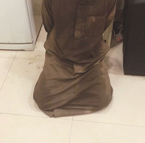 الوافد المسن بعد القبض عليه﻿