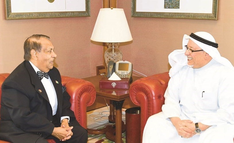 الجراح خلال استقباله سفير غايانا التعاونية﻿