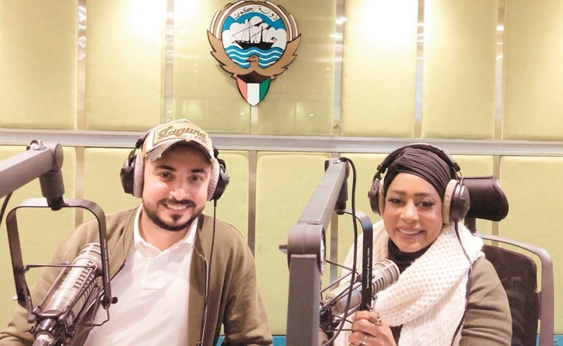 إيمان النجم وعبدالله دشتي في البرنامج﻿
