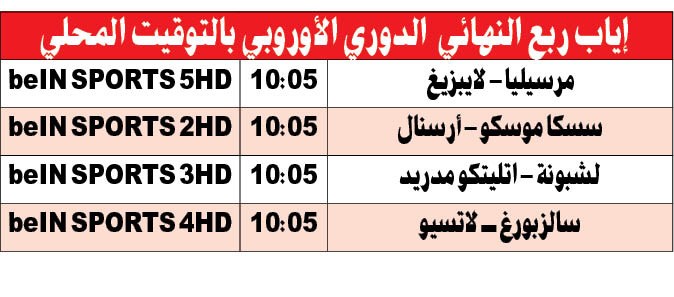 أرسنال وأتلتيكو الأقرب إلى نصف نهائي «يوروباليغ»