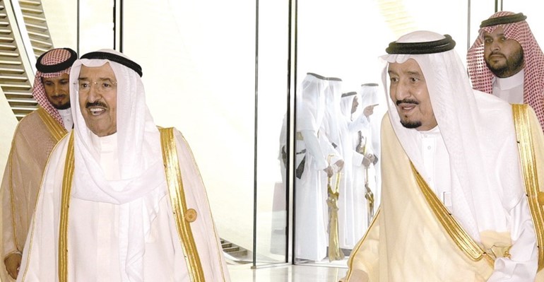 صاحب السمو الأمير الشيخ صباح الأحمد وخادم الحرمين الشريفين الملك سلمان بن عبدالعزيز﻿