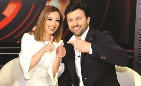 تيم حسن مع زوجته وفاء الكيلاني﻿
