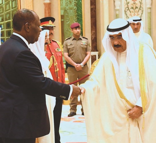 الشيخ فيصل السعود مرحبا برئيس كوت ديفوار ﻿