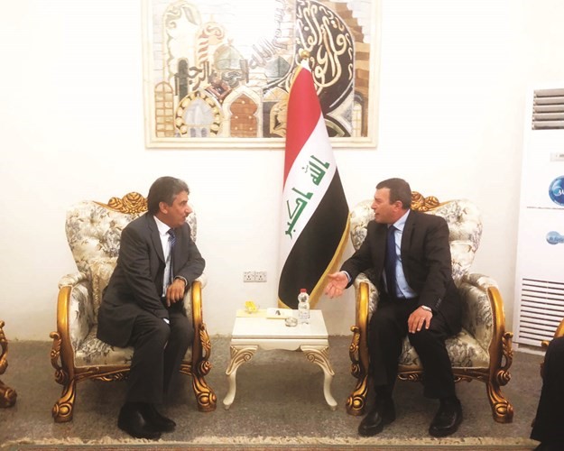 السفير سالم الزمانان مع محافظ كربلاء عقيل الطريحي	﻿