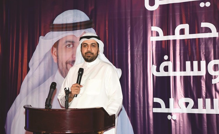 فيصل السعيد متحدثا خلال افتتاح مقره الانتخابي ﻿