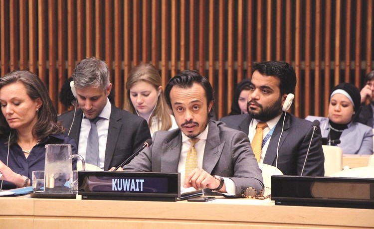 عضو الوفد الدائم لدى الأمم المتحدة المستشار نواف الأحمد ﻿