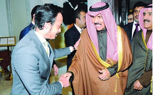  سمو ولي العهد الشيخ نواف الاحمد لدى مغادرته نيويورك