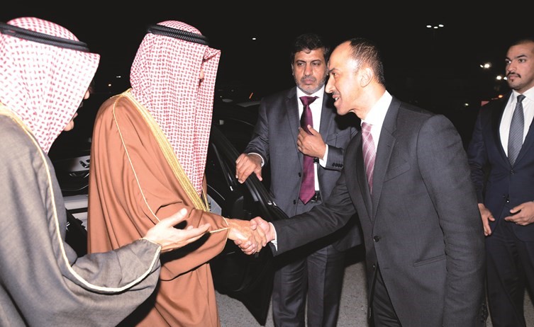 سمو ولي العهد الشيخ نواف الأحمد لدى مغادرته نيويورك﻿