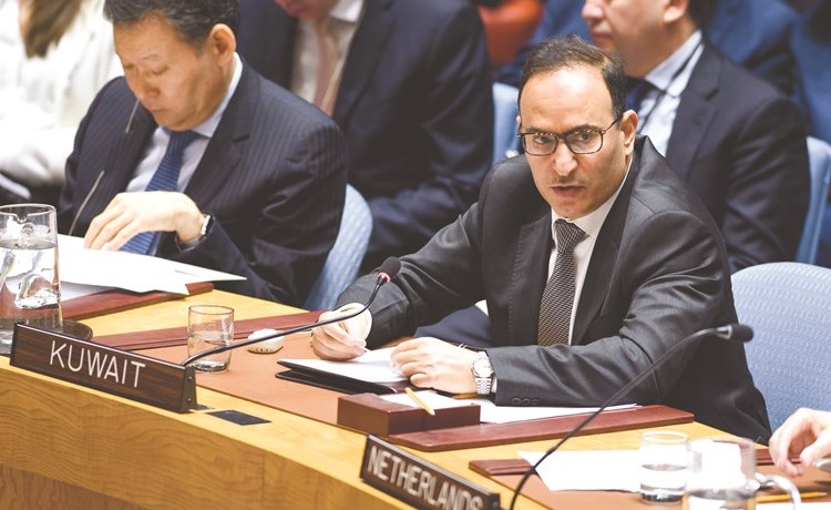 مندوبنا الدائم لدى الأمم المتحدة السفير منصور العتيبي ﻿