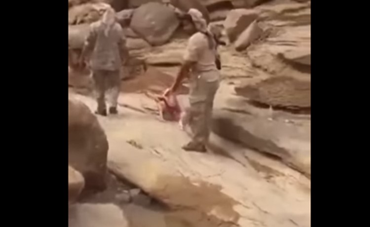بالفيديو.. جنود ينتبهون إلى وجود لغم زرعه الحوثيون.. وزميلهم ينزعه بشجاعة واحترافية